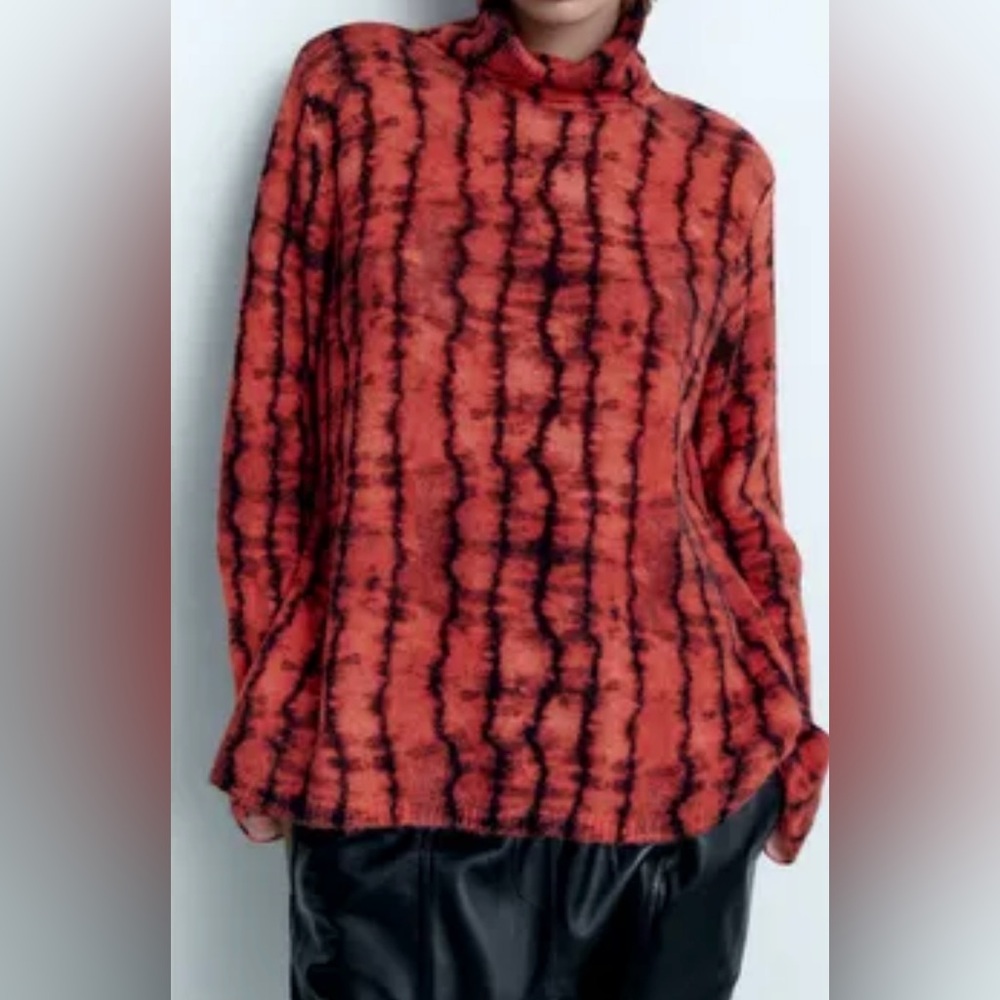 NWOT Zara Turtleneck Wool Blend Sweater Size Small